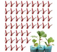 Vine Fixing Clip - Pack of 50 Eggplant Grafting Clamps for Vegetables | Resin Flat Mouth with Connectors, Easy Attachment, Supports Growth, Secures Plants for Cucumber Tomato Strawberry Gardening