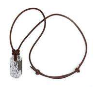 Vineen Collana vichinga con ciondolo a forma di pietra della ruota EDC per gli appassionati di Viking, per gli appassionati di attività all'aria aperta, Every Day Carry, unisex, in pelle, Arkansas