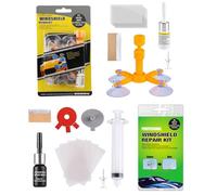VINEST 2 Pezzi Kit Riparazione Parabrezza Auto, Ripara Vetro Auto con Siringhe A Pressione, Ripara Parabrezza Auto con Riparazione Resina per Riparare Le Incrinature, Scheggiature, Fessure e Graffi