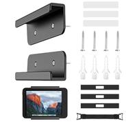 VINEST Universale Supporto Tablet Muro, Versatile Porta Tablet, Supporto per Tablet con Adesivo o Vite Installazione, Supporto Tablet con Moschettone, per Camera da Letto Cucina Bagno
