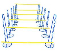 Vinex Sei Ostacoli Allenamento coordinazione Regolabili in Altezza su Nove Misure Fino a 63 cm