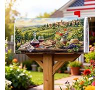 Vineyard Coperture magnetiche per cassette postali, rustiche, rustiche, per vino, pane, estate, verde, decorazione per esterni, 53 x 64 cm