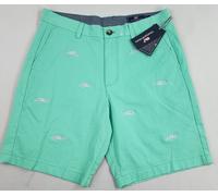 Vineyard Vines Breaker Pantaloncini W 32 Blu Tasche Zip 9 " Logo Planes Uomo