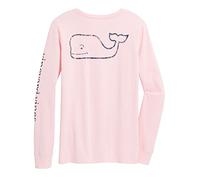 Vineyard Vines Maglietta da Donna a Maniche Lunghe Vintage con Tasca a Balena, Fenicottero, M
