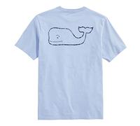 Vineyard Vines Maglietta da Uomo con Tasca a Balena Vintage a Maniche Corte, Jake Blue, XL