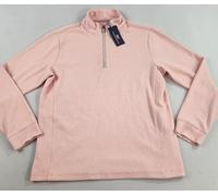 Vineyard Vines Maglione Adulto M Media Rosa Fiore Calma Acqua 1/4 Zip Uomo
