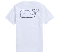 vineyard vines Short-Sleeve Vintage Whale Pocket Tee T-Shirt, Tappo Bianco, S Uomo