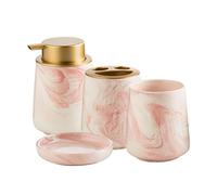 VINGAA Set di accessori per il bagno, Set di accessori da bagno in ceramica, set di accessori da bagno completo, set da bagno da 4 pezzi, set di accessori da bagno, per casa, bagno, sala da pranzo