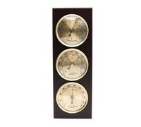 VINGAA Termometro e igrometro 3 in 1 con barometro, stazione meteo analogica, telaio in legno, montaggio a parete, casa, barca da pesca, cameretta dei bambini, ufficio