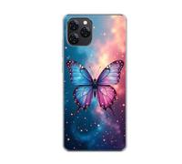 vingarshern Cover Compatibile con Blackview A95,Custodia in Silicone Trasparente,Leggera e Morbida,Anti-Graffio e Antiurto con Stampa Farfalla