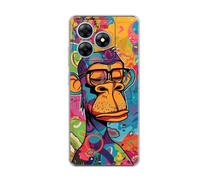 vingarshern Cover Compatibile con Blackview Wave 8 / Wave 8C,Custodia in Silicone Trasparente,Leggera e Morbida,Anti-Graffio e Antiurto con Stampa Orangutan