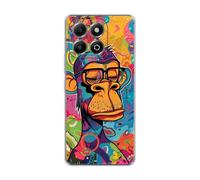 vingarshern Cover Compatibile con Honor X6b 4G,Custodia in Silicone Trasparente,Leggera e Morbida,Anti-Graffio e Antiurto con Stampa Orangutan