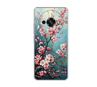 vingarshern Cover Compatibile con Oukitel C59 / C59 Pro,Custodia in Silicone Trasparente,Leggera e Morbida,Anti-Graffio e Antiurto con Stampa Fiori di prugno