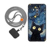 vingarshern Cover Huawei Mate 10 Pro Custodia in Silicone Sottile,Huawei Mate 10 Pro Cover Antiurto Con Motivo,Huawei Mate 10 Pro Case Silicone Con Catena/Cordino per Cellulare,Modèle*01