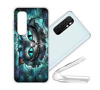 vingarshern Cover Xiaomi Mi Note 10 Lite Custodia in Flessibile Silicone,Antiurto Protezione Protettiva Custodie Xiaomi Mi Note 10 Lite Cover Morbido Sottile Gel TPU Case,Cheshire Cat 02