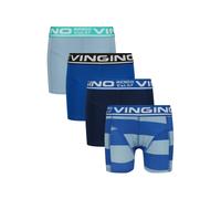 Vingino Boys B-so26 Blue 4pack Boxer Seascape Blue Taglia: XXS | Biancheria Intima Outlet | kids | Blu