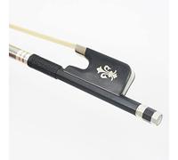 Vingobow Arco per violoncello 4/4 Full Size Capelli neri e capelli bianchi Design unico Avanzato in fibra di carbonio Arco perfetto suono e ben bilanciato (fiocco naturale per violoncello)