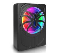 VINGVO Subwoofer per auto, 25,4 cm, 800 W, subwoofer attivo per auto, 2,6 ohm, ultra piatto, subwoofer per auto, con amplificatore, controller, suono profondo, altoparlante per veicoli, camion, SUV