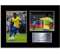 Vinicius Jr Vini Junior Brasile calciatore A4 stampato autografo foto poster regalo