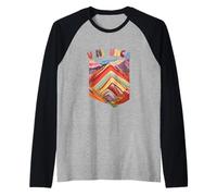 Vinicunca Rainbow Montagne del Perù Maglia con Maniche Raglan