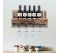 Vinikea Vinobarto Freja - Legno bruciato - Per vino e calici - modello piccolo