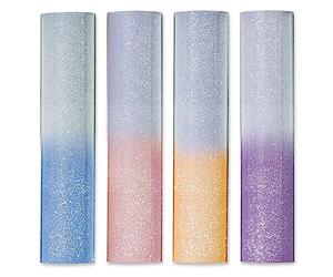Vinile a trasferimento termico glitterato che cambia colore, vinile a trasferimento termico arcobaleno glitterato per magliette, vinile sensibile alla luce solare che cambia colore ai raggi UV, per