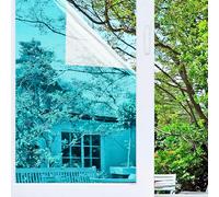 Vinile Adesivo Effetto Specchio per Vetri. Pellicola Protettiva Solare per Finestre. Adesivo per Vetro Opaco. Pellicola Sscurante Unidirezionale. Per Uso Domestico e Commerciale. 40X300 CM