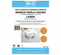 Vinile adesivo stampabile permanente laser (bianco perla lucido)