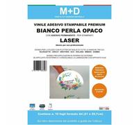 Vinile adesivo stampabile permanente laser (bianco perla opaco)