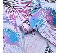 Vinile autoadesivo pellicola decorativa Pavo Real Piuma mobili adesivo carta da parati per pareti armadi mensole toeletta cassetto tavolo arte e artigianato 45 cm x 3 m