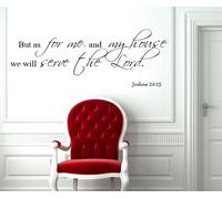 Vinile Decalcomania Adesivi Bibbia Citazione But Come per Me And My Casa Joshua