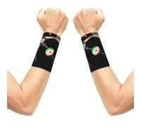 Vinile Dischi Stretch Polso Supporto Braccialetto, Traspirante Sport Polso Wrap, Braccialetti Elastici Per Basket Tennis Palestra