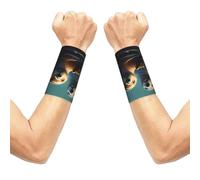 Vinile Dischi Stretch Polso Supporto Braccialetto, Traspirante Sport Polso Wrap, Braccialetti Elastici Per Basket Tennis Palestra