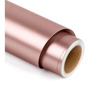 Vinile metallico opaco permanente per Cricut, 30.5 cmx1.5 m oro rosa autoadesivo vinile per Cricut e Silhouette Cameo, adesivi per finestre, decorazioni per la casa