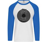 Vinile Musica Suono Waves Giradischi Ponti Dj Uomo L/S Baseball T-Shirt