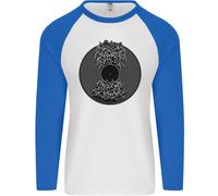 Vinile Musica Suono Waves Giradischi Ponti Dj Uomo L/S Baseball T-Shirt