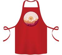 Vinile Paesaggio Record Montagna Dj Piastre Cotone Grembiule 100% Organico