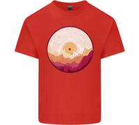 Vinile Paesaggio Registrazione Montagne Dj Decks T-Shirt Ragazzi Ragazze