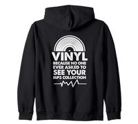 Vinile perché nessuno ha mai chiesto di vedere la tua collezione di MP3 Felpa con Cappuccio