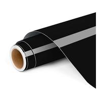 Vinile permanente per Cricut, rotolo di vinile autoadesivo nero da 30,5 cm x 1,2 m, per Cricut e Silhouette Cameo, vinile nero per decorazione di feste, adesivi per finestre, decorazioni per la casa