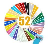 Vinile Permanente, Smart Vinyl Permanent per Cricut Joy 46 Vinile Adesivo e 6 Carte di Trasferimento, Vinile Adesivo Permanente30,5x 14cm Pellicola per Plotter in Vinile per Tazze Fai da te, Decorazio