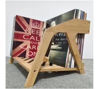 Vinile Record Holder Bamboo, Porta 80 LP, Design Sedia, Elegante