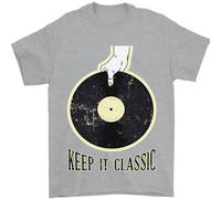 Vinile Records Keep It Classico Dj Decks Uomo T-Shirt 100% Cotone