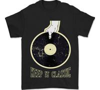 Vinile Records Keep It Classico Dj Decks Uomo T-Shirt 100% Cotone