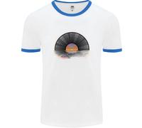 Vinile Sunset Record LP Giradischi Musica Uomo Ringer T-Shirt