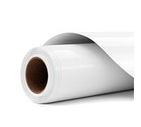 Vinile Termoadesivo per Tessuti, Vinile Bianco 30,5 X 305CM htv vinyl Rotolo, termovinile per tessuti il Design del Vinile di Calore per T-Shirt, Cappelli, borse, Facile da tagliare ed estirpare