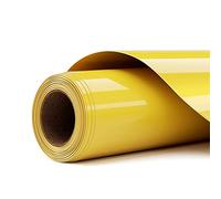 Vinile Termoadesivo per Tessuti, Vinile Giallo 30,5 X 305CM htv vinyl Rotolo, termovinile per tessuti il Design del Vinile di Calore per T-Shirt, Cappelli, borse, Facile da tagliare ed estirpare