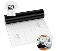 Vinile termoadesivo Smart Iron on nero per Cricut Explore 3/Maker 3, rotoli di vinile termoadesivo Smart HTV 33x200cm, vinile termoadesivo Smart per plotter autoadesivo PU, pellicola per plotter