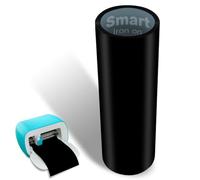 Vinile termoadesivo Smart Iron on nero per Cricut Joy, rotoli di vinile Smart Heat Transfer 14x200cm HTV senza tappetino da taglio, vinile termoadesivo Smart Iron on per plotter autoadesivo PU per