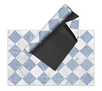 VINILIKO Design | Tappeto in vinile idraulico - Gadir blu 100 x 160 cm - interno ed esterno, antiscivolo, impermeabile, lavabile - piastrelle - varie misure - tappeto vinile soggiorno, terrazza